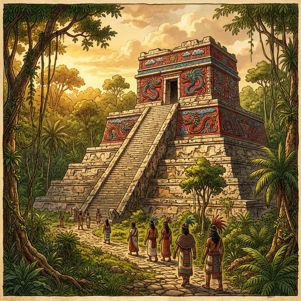 1,500-Year-Old 'Mixtec' Temple of the Rain-Snake Featuring Polychrome Stucco Reliefs Uncovered in Oaxaca's Alta Region