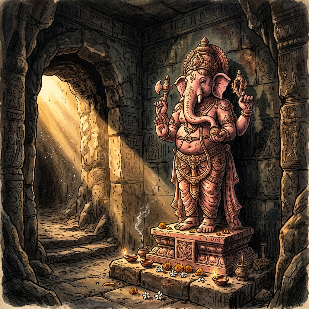 Hidden 8th-Century 'Gurjara-Pratihara' Ganesha Shrine Discovered in Gwalior Fort's Subterranean Tunnels