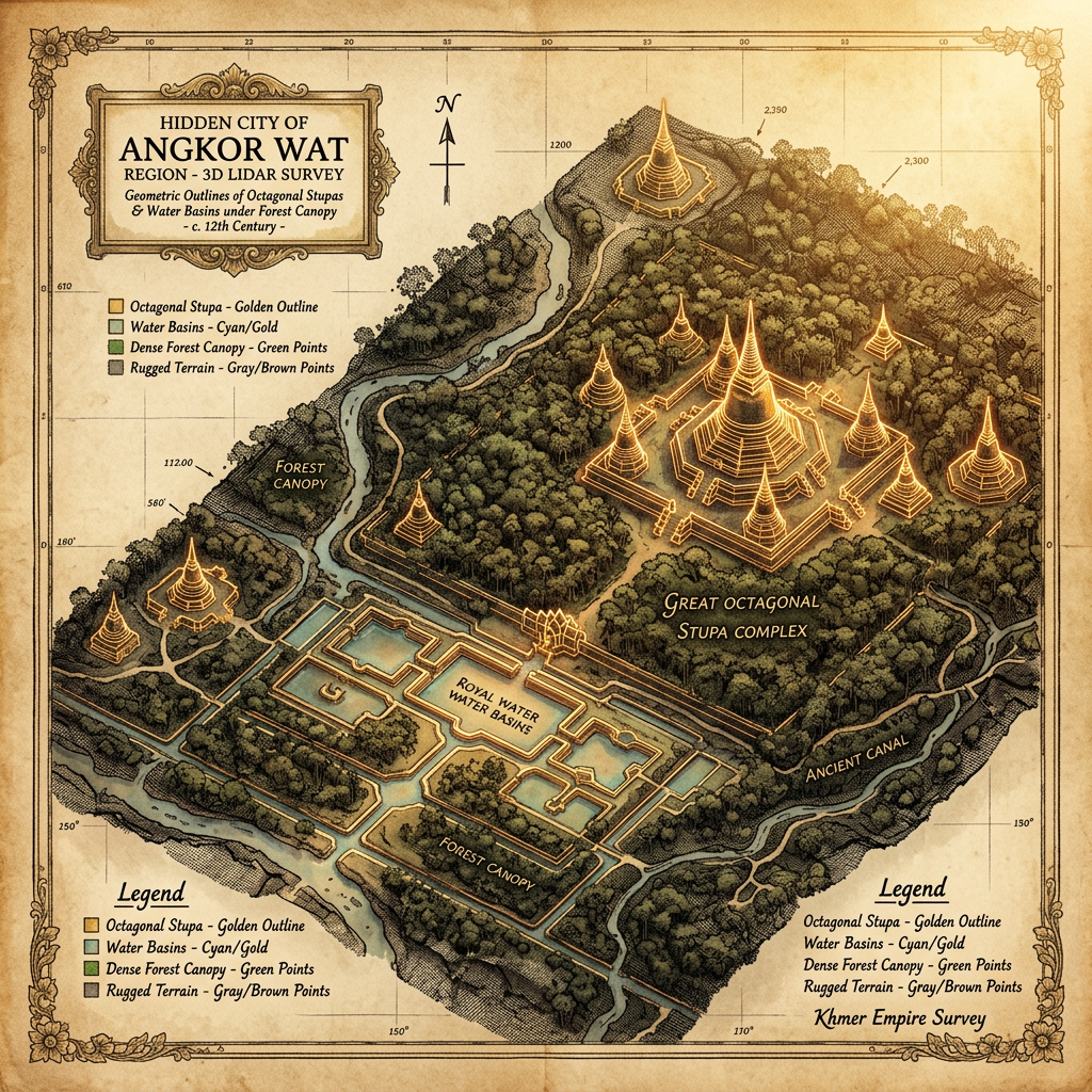 LiDAR Mapping Locates Previously Unknown 8th-Century 'Pyu' Era Temple Complex in Myanmar’s Remote Phetchabun Mountains