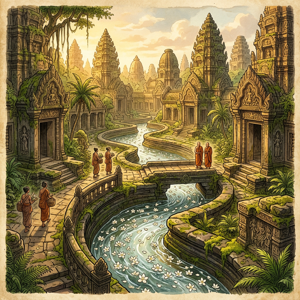 Archaeologists Uncover 'Sandstone-Lined' Water Channels in Sambor Prei Kuk Linked to 1,300-Year-Old Roots of Khmer New Year