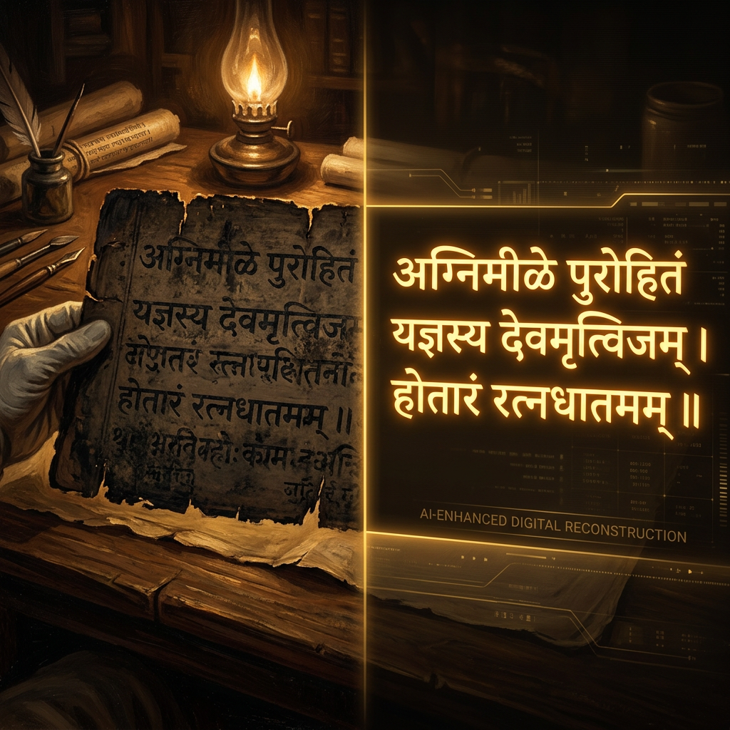 AI Decodes 10th-Century 'Samskara-Jyoti' Palm Leaves in a Private Mysore Collection Reshaping Theories of Latent Illumination