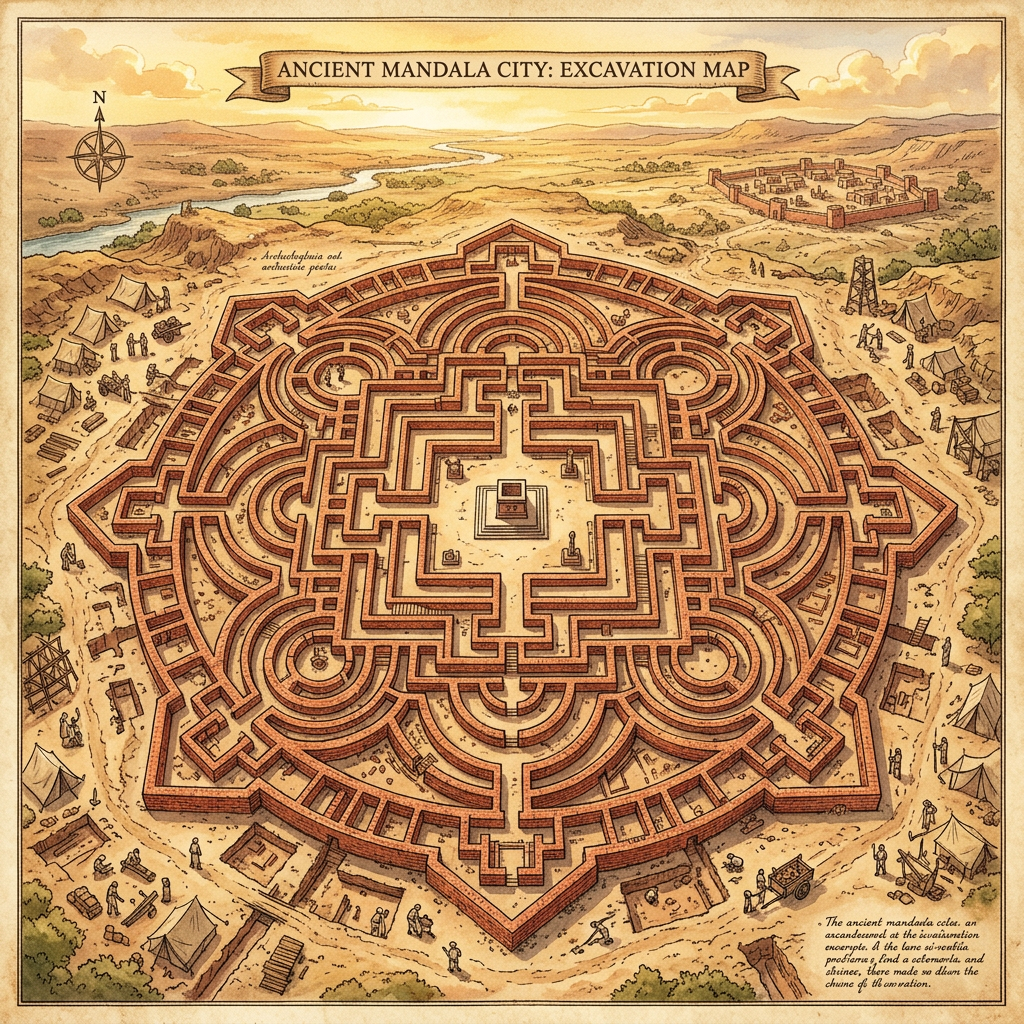 10th-Century 'Khadga' Dynasty Buddhist Vihara with Intact 'Tantric-Mandala' Flooring Uncovered in Bangladesh