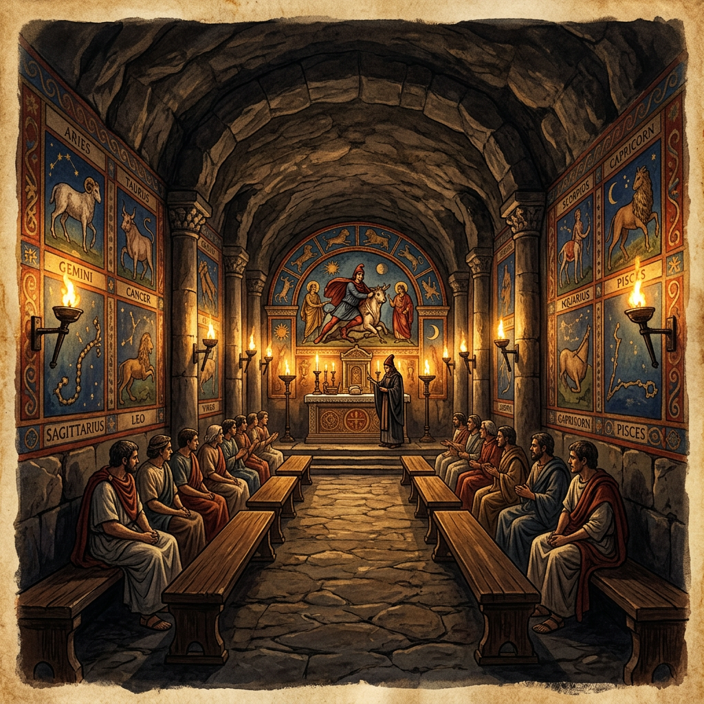 Pristine 2nd-Century 'Temple of Mithras' with Vivid Zodiac Frescoes Uncovered Beneath Rome's Aventine Hill