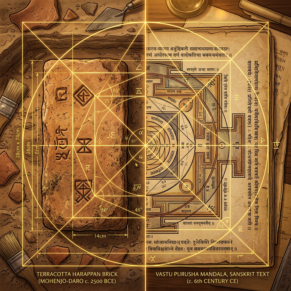 Comparative Analysis of 'Sulba Sutra' Geometries and Mature Harappan Brick Architecture Reveals Shared Mathematical Standards
