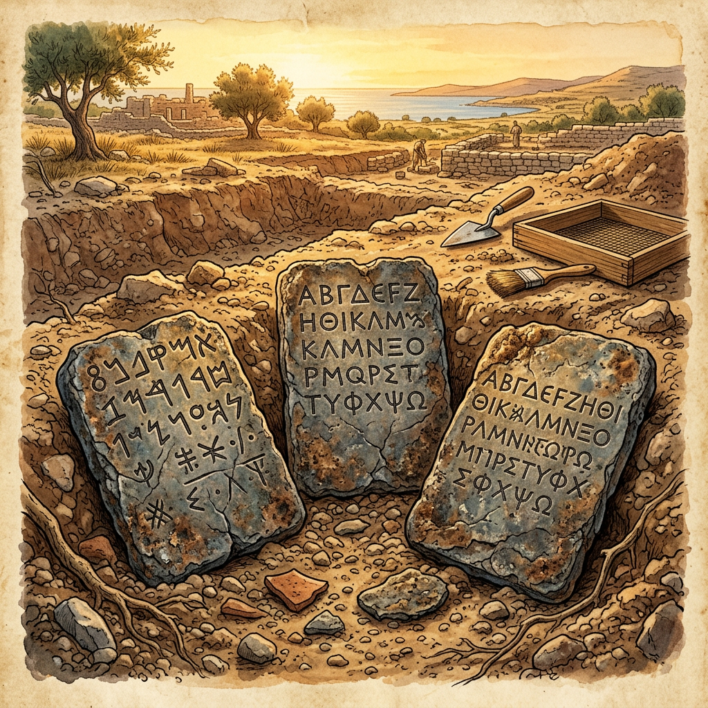 Discovery of 5th-Century BCE 'Cypriot-Zeno' Tablets in Kition Reveals Early Links Between Phoenician Ethics and Indian Monism