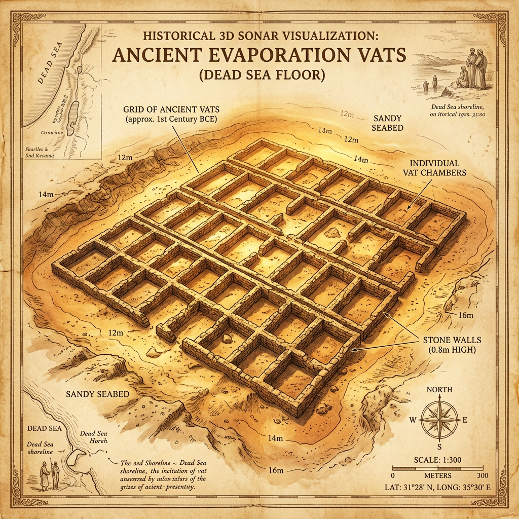 Submerged 6,000-Year-Old 'Neolithic Salt-Refinery' Identified in the Dead Sea Using High-Resolution Sonar