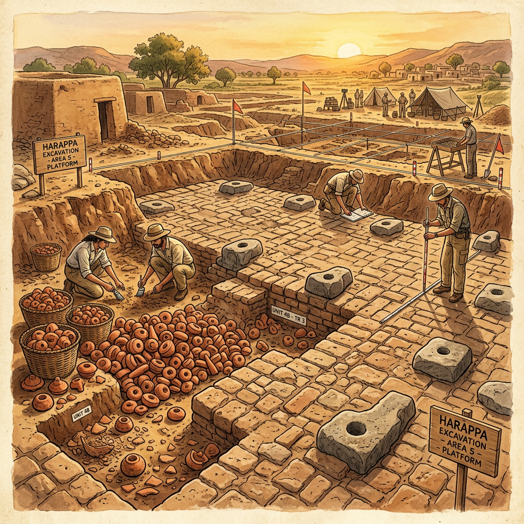 4,500-Year-Old 'Harappan Urban Fiber-Rope Manufactory' and Intact Hemp-Spinning Weights Uncovered at Rakhigarhi