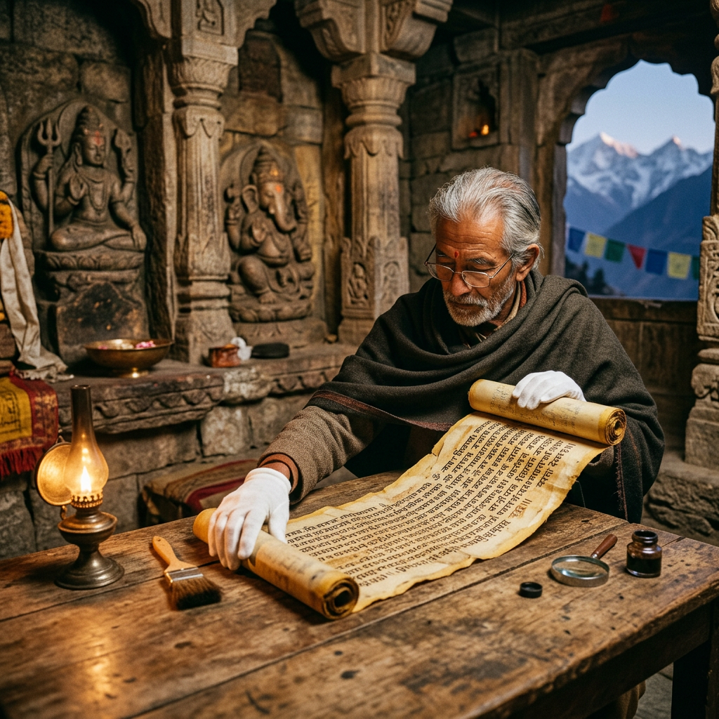 9th-Century 'Prana-Samvada' Scroll Found in Zanskar Monastery Links Vital Breath to Elemental Metaphysics