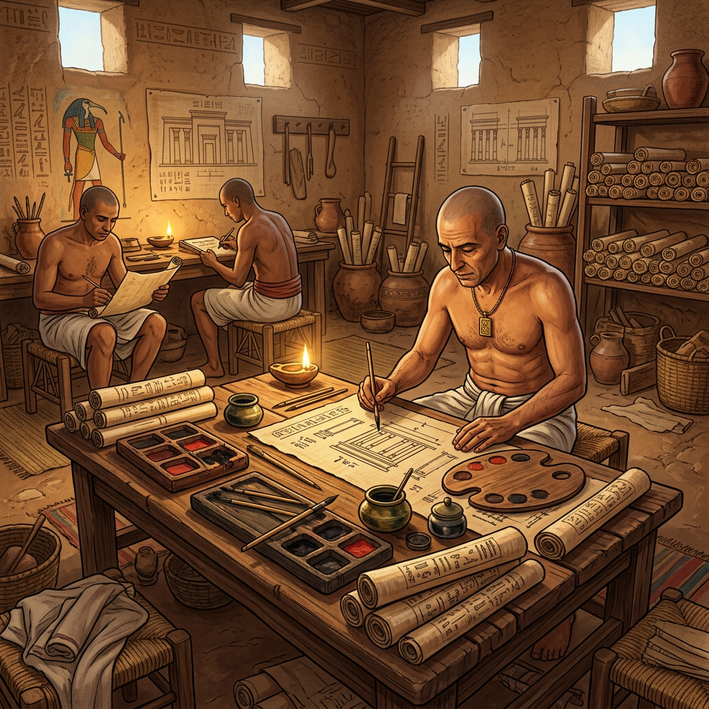 Intact Middle Kingdom 'Overseer of the Royal Scribes' Drafting Office' Uncovered in Lisht with Rare Palette Samples