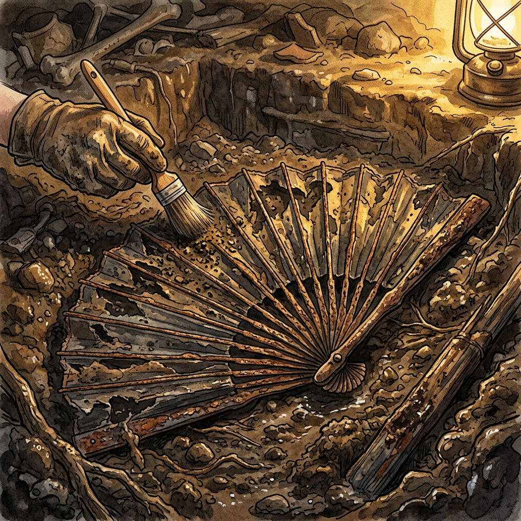 Archaeologists Uncover 'Iron-Threaded' Ritual Fans in Kofun Burial Mound Linked to 4th-Century 'Wind-Calming' Festivals