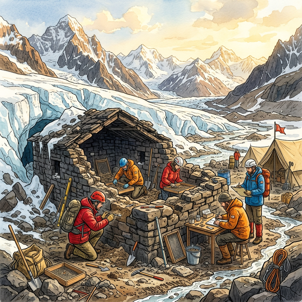 Climate Archaeology: Retreating Glaciers in the Karakoram Reveal 1,800-Year-Old Kushan-Era 'High-Altitude Silk Road' Waystations