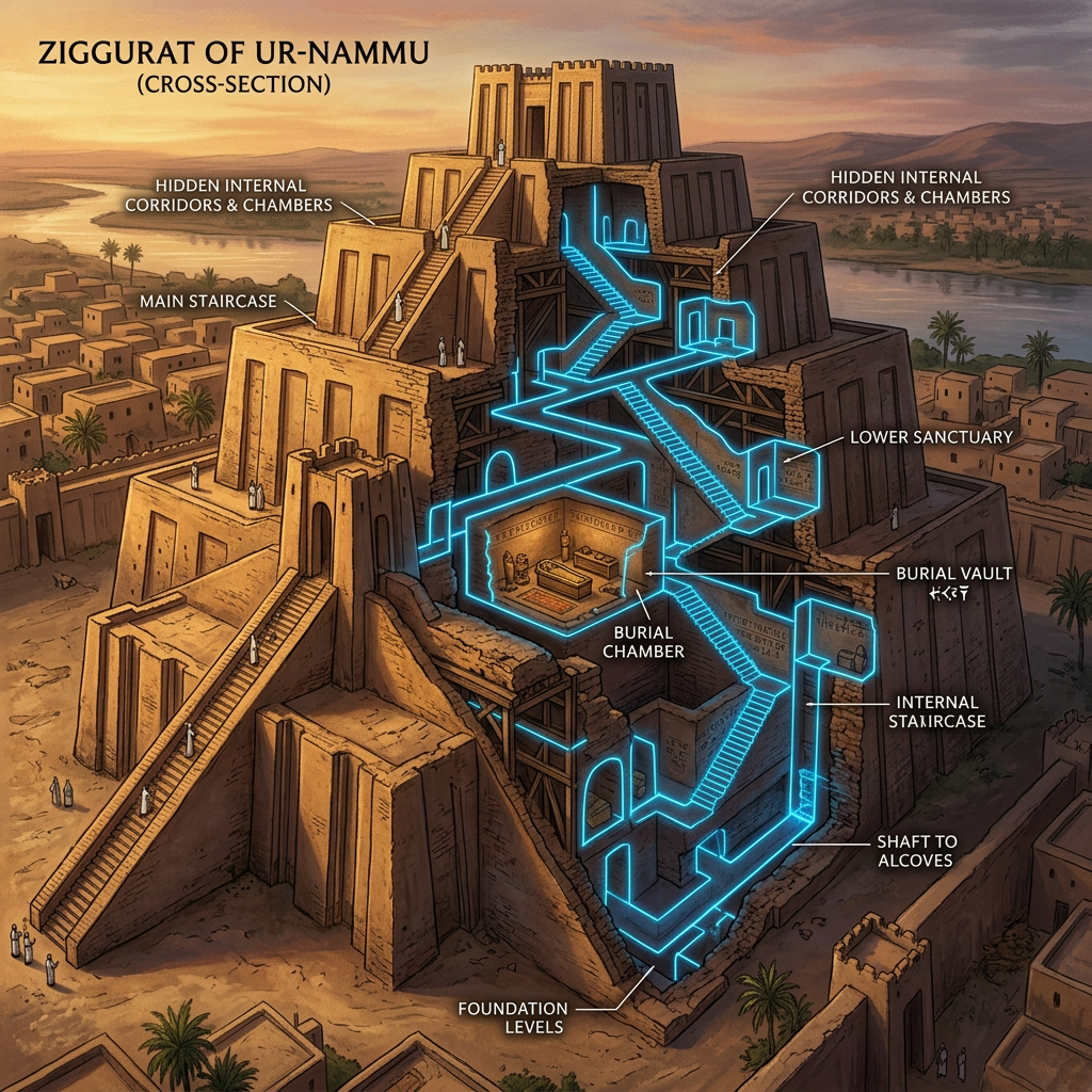 Breakthrough Heritage Tech: 'Muon Radiography' Unveils Secret Internal Chambers Within the Great Ziggurat of Ur