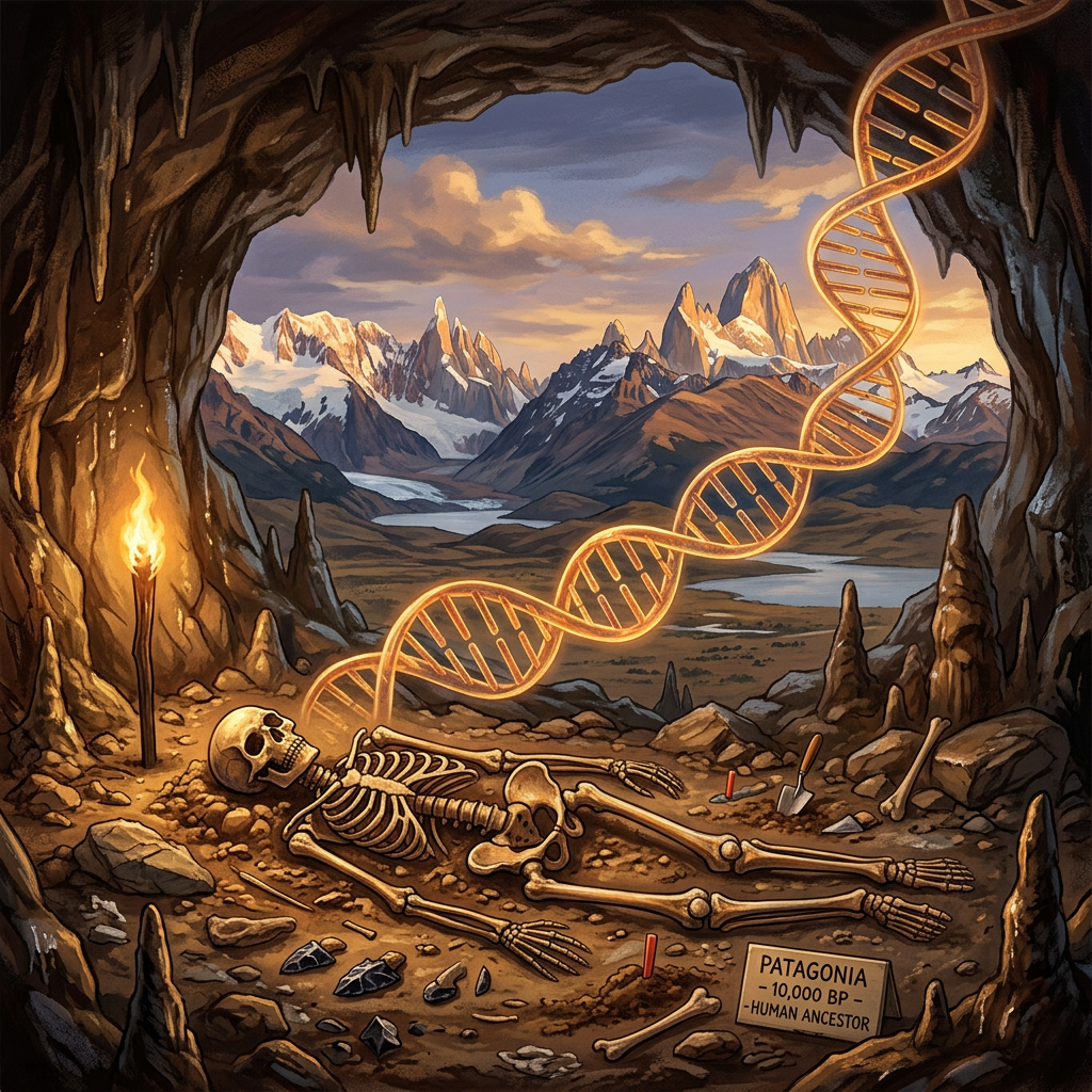 Genomic Study of 10,000-Year-Old Patagonian Remains Reveals Early Genetic Divergence in South America