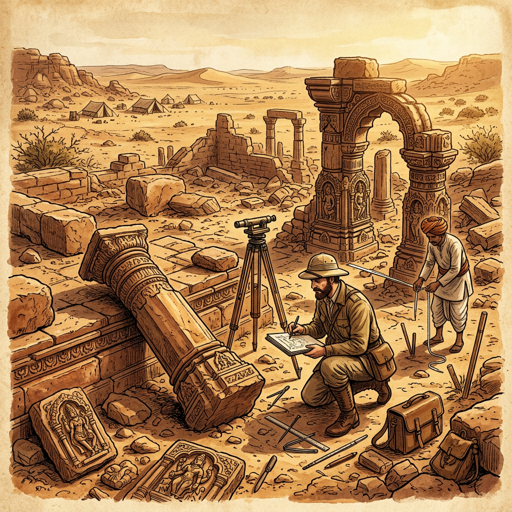 Rare 8th-Century 'Pratihara-Style' Ganesha Temple Foundations Discovered in Rajasthan’s Remote Jalore District