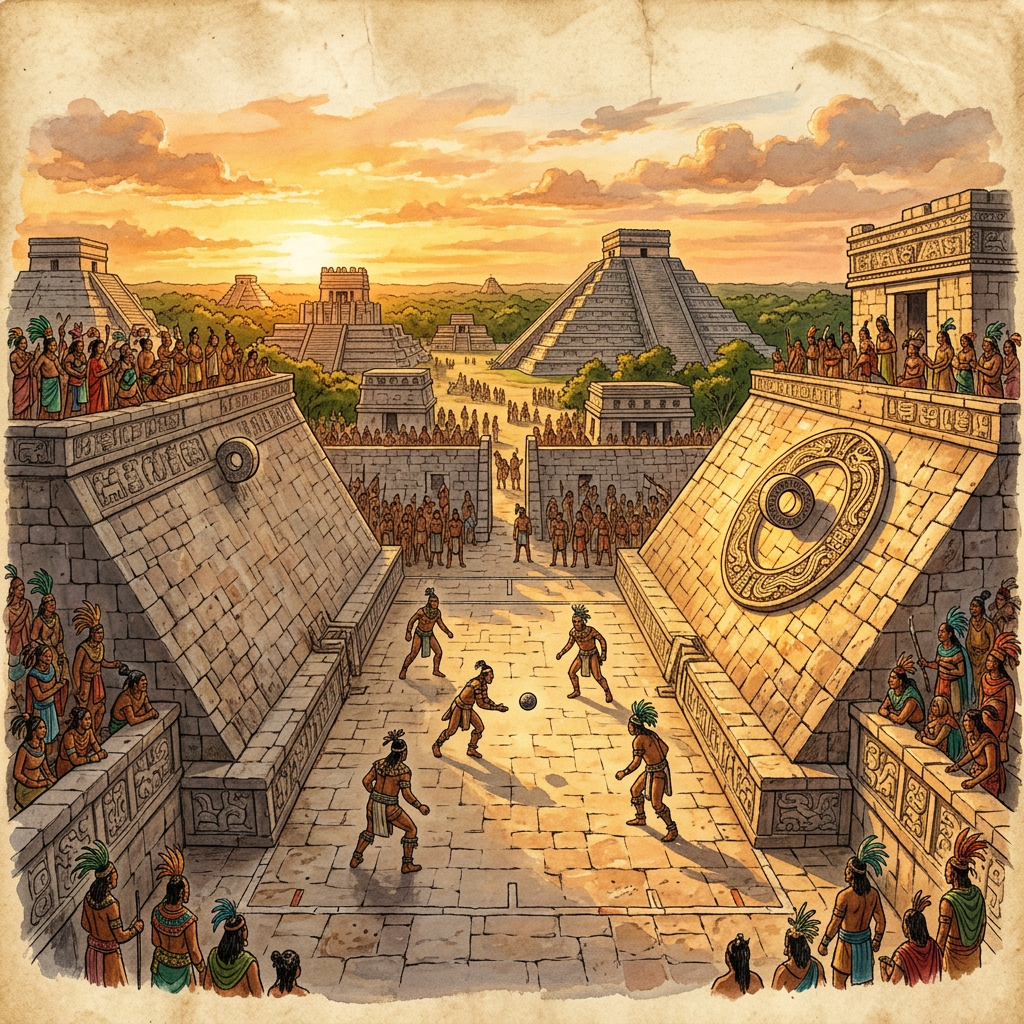 Pristine 10th-Century 'Toltec Ball Court' with Intact Carved Stone Rings Uncovered at Tula Archaeological Site