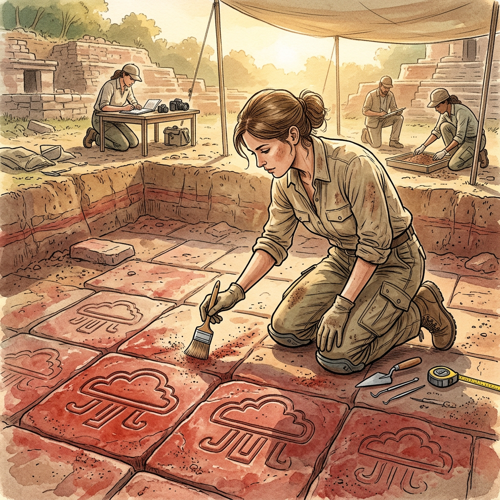 Discovery of 3,000-Year-Old 'Cinnabar-Stained' Ritual Pavement in Ancient Oaxaca Reveals Roots of Zapotec 'Earth-Renewal' Festivals