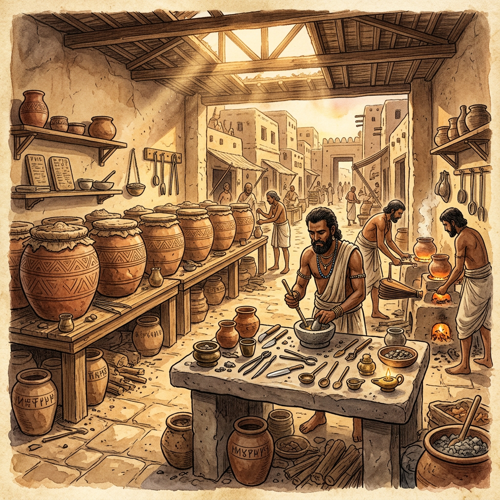 4,500-Year-Old 'Harappan Urban High-Tensile Mineral-Alloy Laboratory' and Intact Precision-Mixing Vats Uncovered in Gujarat