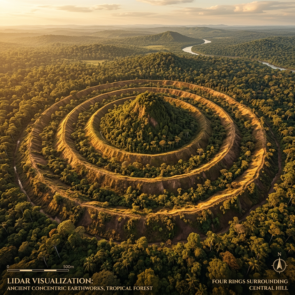 LiDAR Survey in the Central African Republic Identifies a Massive 2,000-Year-Old 'Iron-Age Citadel' with Concentric Stone-Reinforced Earthworks