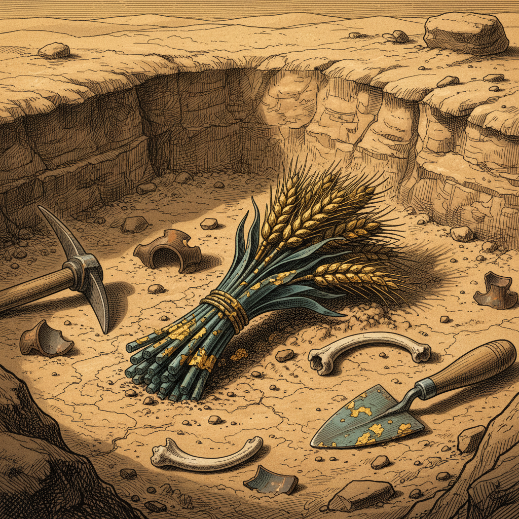 4,000-Year-Old 'Gold-Embossed' Barley-Sheaf Votives Found in Northern Syria Point to Roots of Hurrian Harvest Festivals