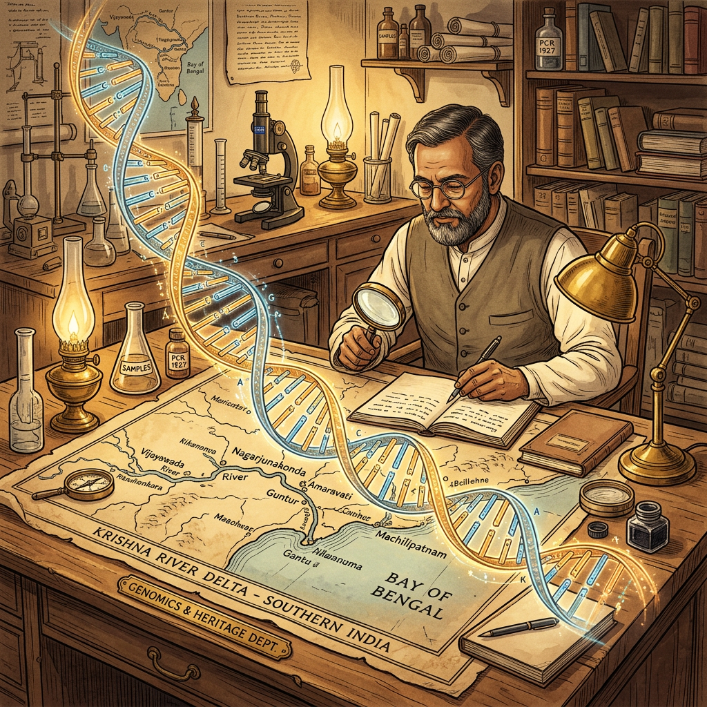 Genomic Study of 5,500-Year-Old 'Krishna Valley' Remains Identifies Earliest Genetic Markers for Endemic Malaria Resistance in Southern India