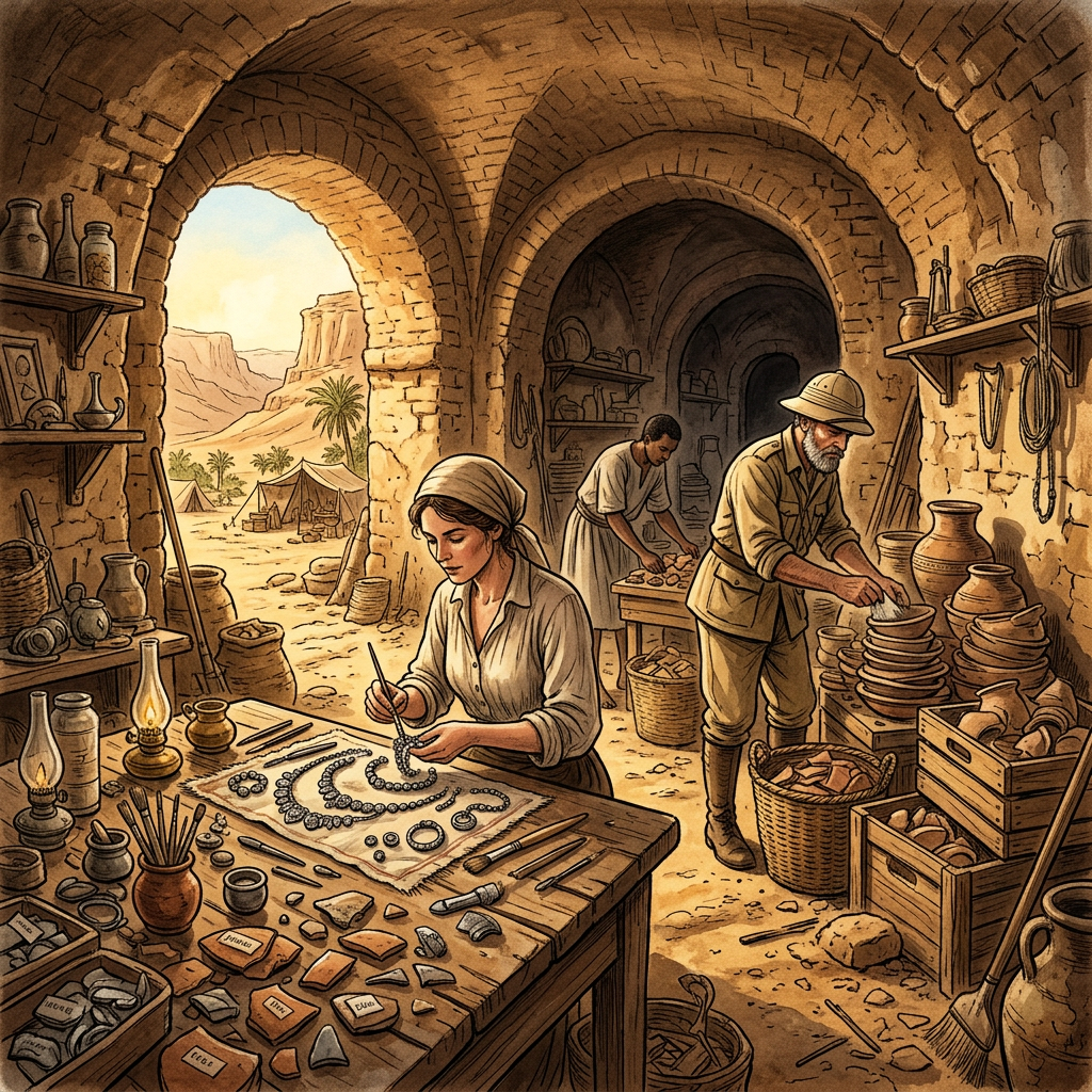 Intact 13th-Dynasty 'Royal Treasury of the Western Oasis' Uncovered in Dakhla with Rare Silver Jewelry