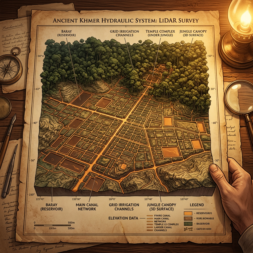 LiDAR Mapping in the Mirador-Calakmul Karst Basin Reveals 1,000-Year-Old 'Maya Hydraulic Super-Grid' and Terraced Aqueducts