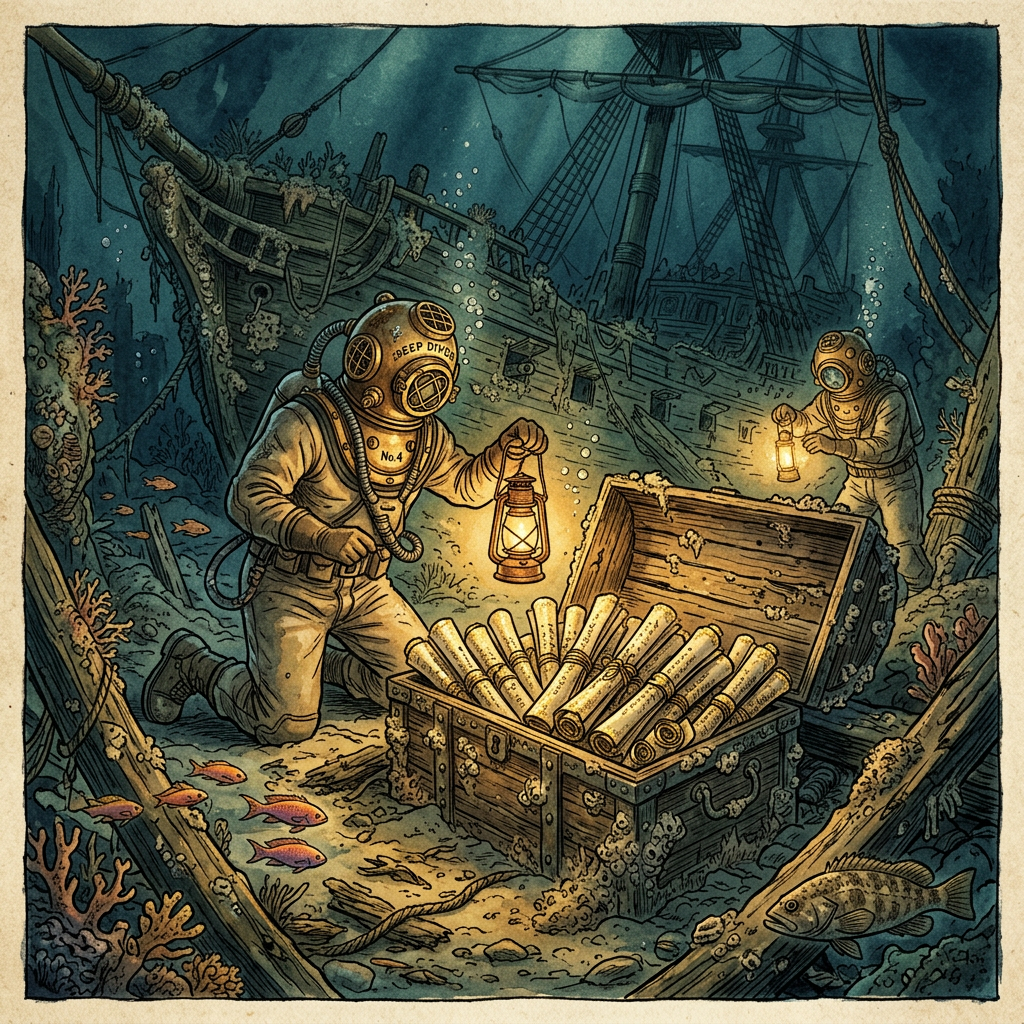 Discovery of a 9th-Century 'Floating Scriptorium' Shipwreck off the Maldives Yields Intact Gilded Scrolls