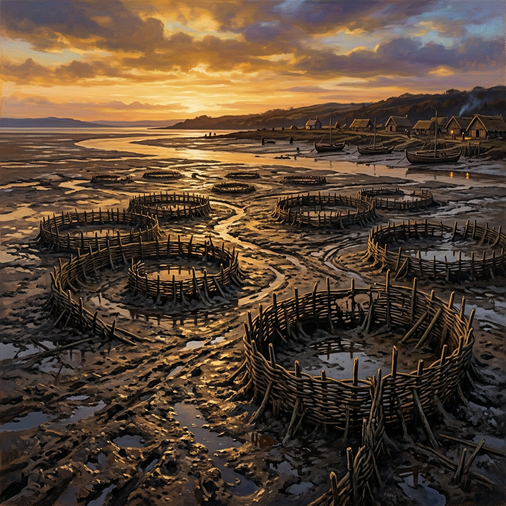 Extreme Low Tides in the Wadden Sea Reveal 7,000-Year-Old 'Neolithic Peat-Mounds' with Intact Wicker Fish-Traps
