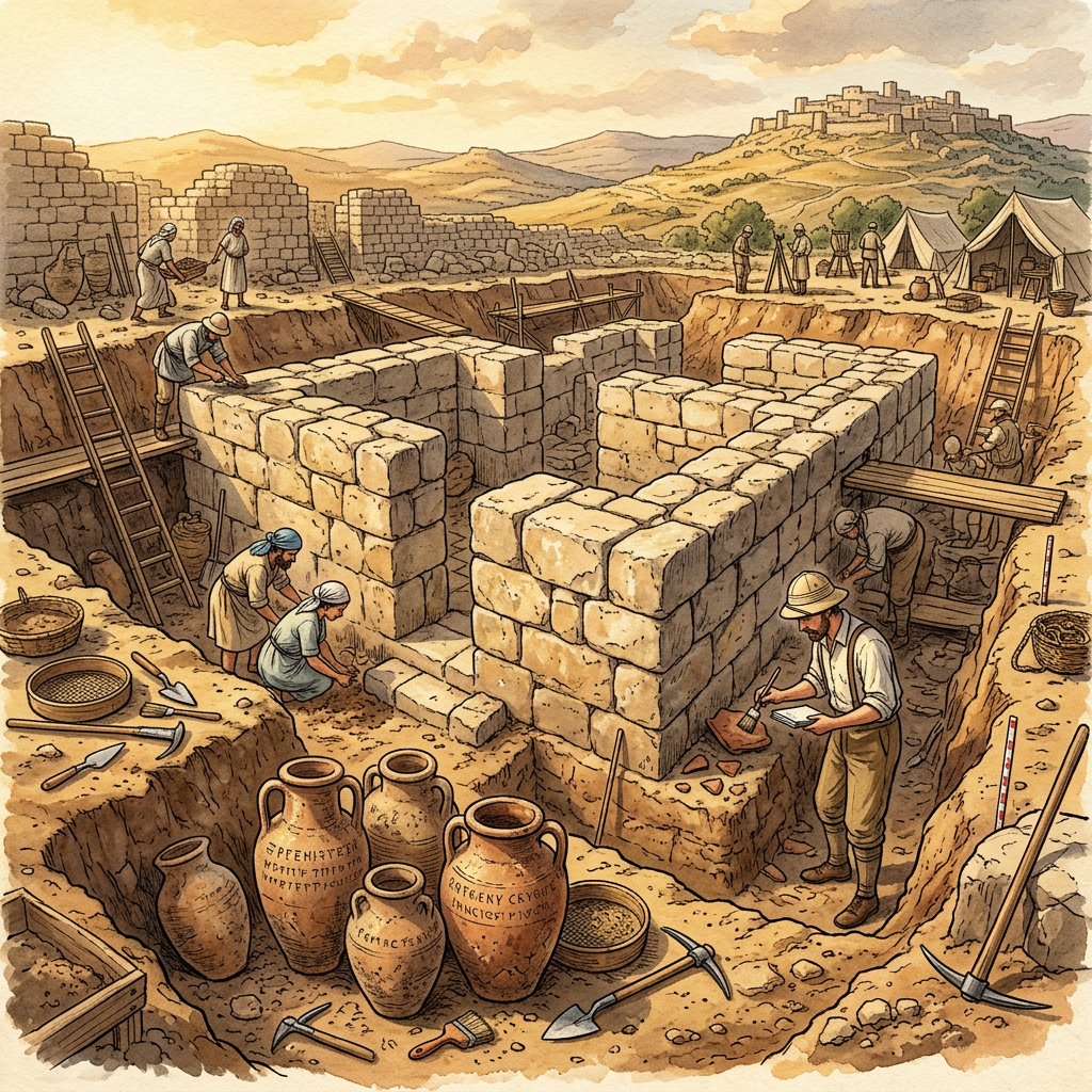 Discovery of a 3,000-Year-Old 'Philistine Administrative Center' in Israel Yields Rare Cuneiform Inscriptions