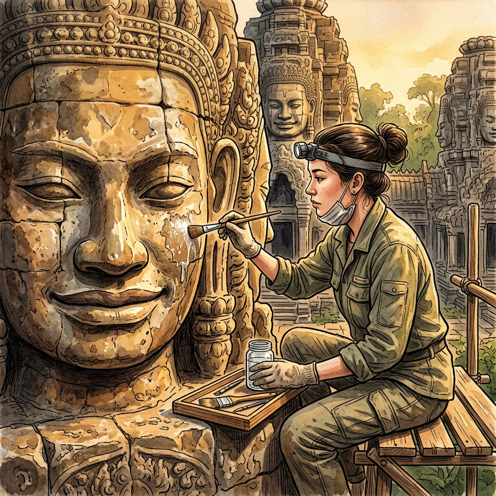 Bio-Polymer Infusion: New Technique Successfully Stabilizes the Weathering Bas-Reliefs of the Bayon Temple