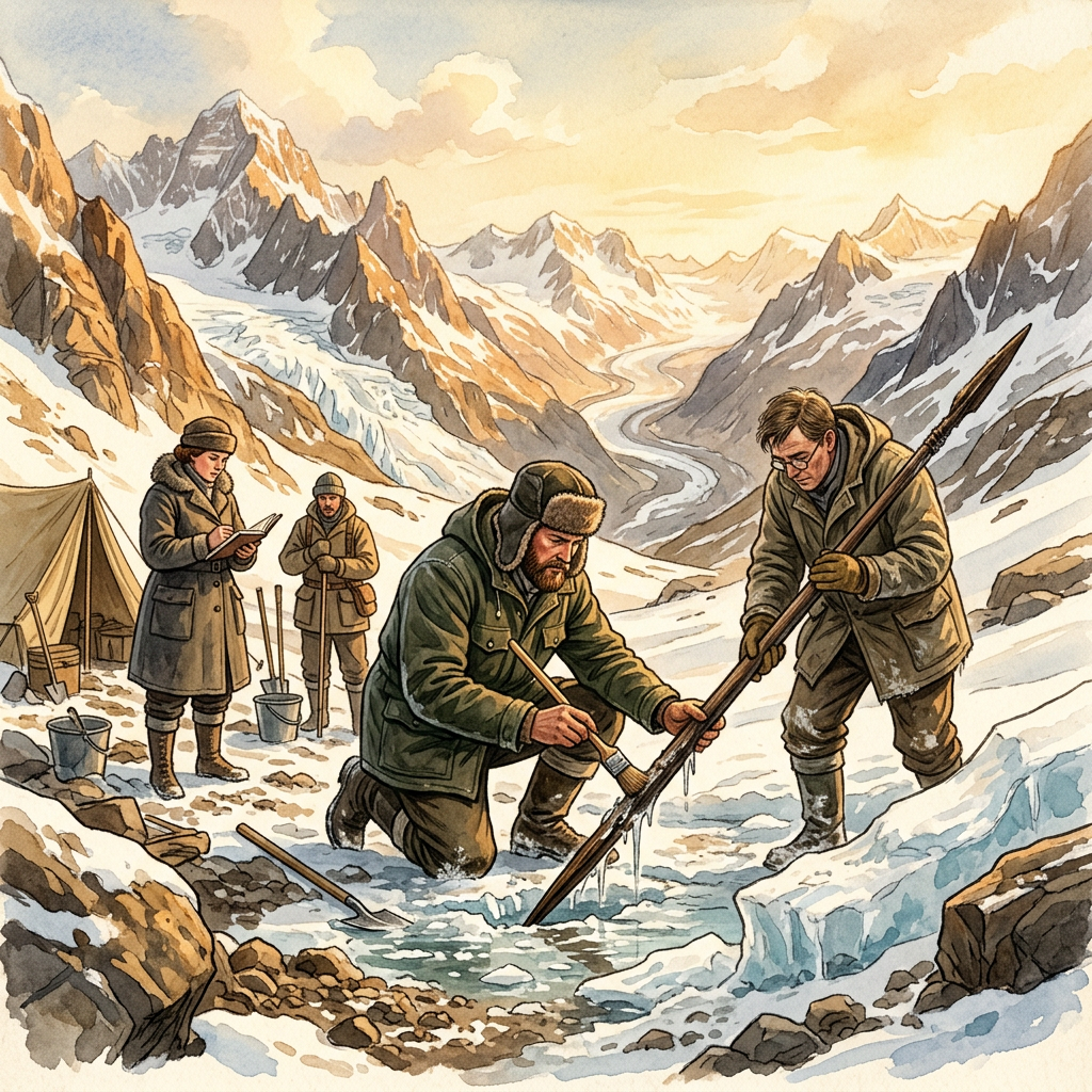 Melting Ice Patches in the Selwyn Mountains Reveal 6,000-Year-Old 'Dene' Hunting Kits with Intact Willow-Bark Binding