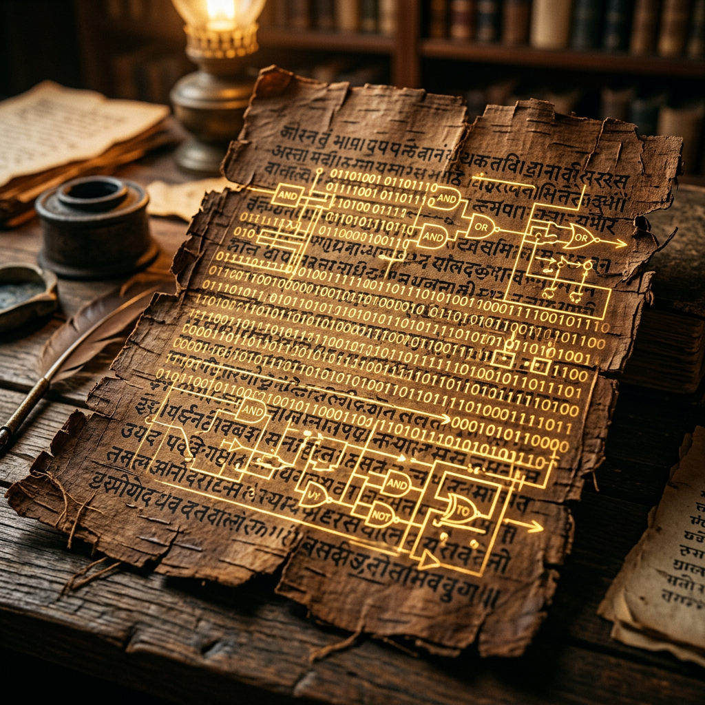 AI Deciphers 8th-Century 'Sharada Script' Fragments Unveiling Lost Sanskrit Treatises on Formal Mathematical Logic and Boolean Precursors