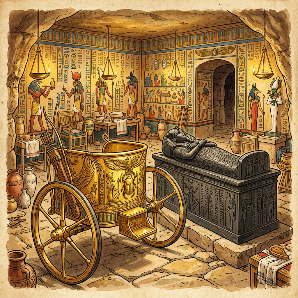 Unlooted 20th-Dynasty 'Master of the Royal Charioteers' Tomb Uncovered in Luxor with Two Intact Gilded Chariots