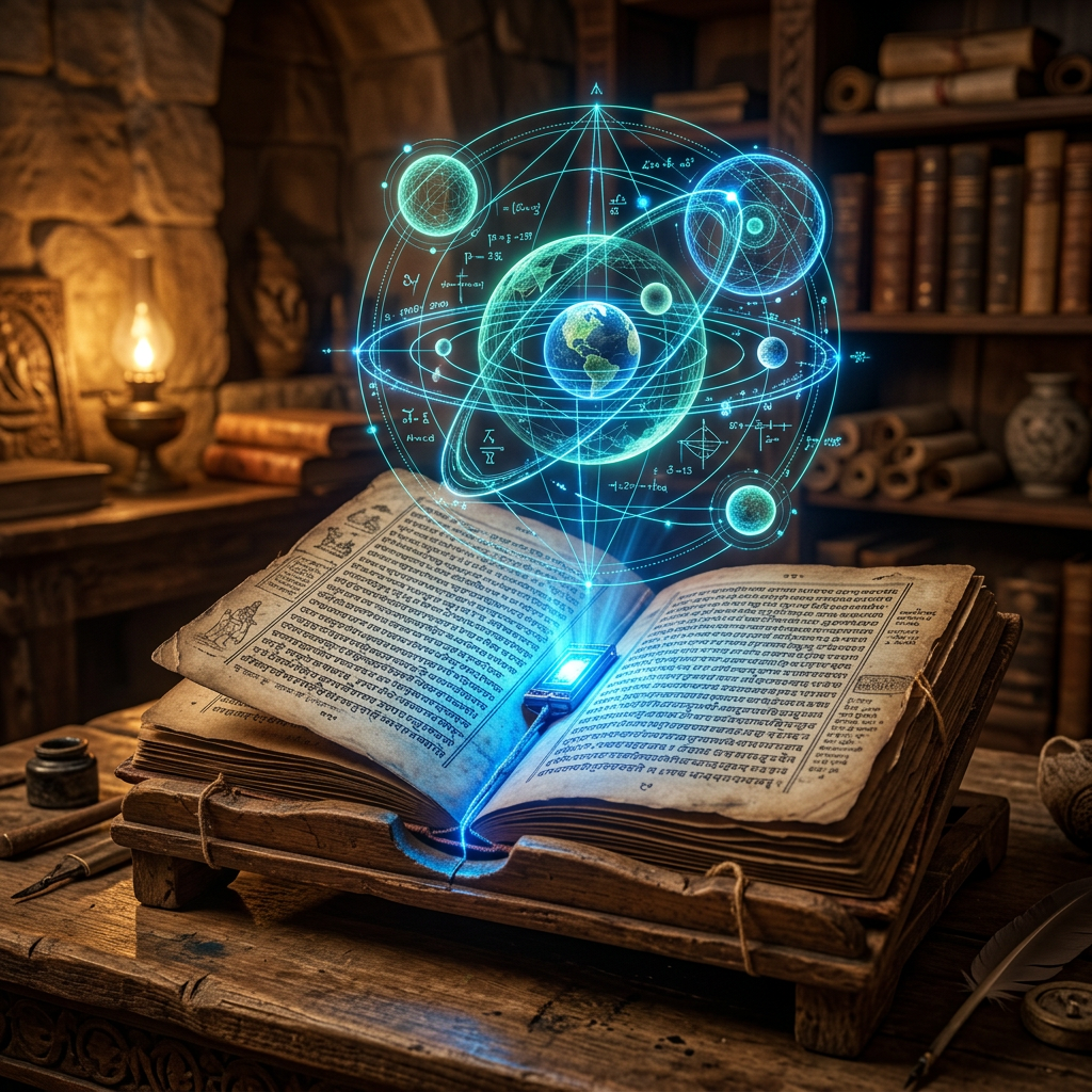 Digital Reconstruction of 7th-Century 'Grantha' Manuscripts Reveals Advanced Sanskrit Protocols for Circular Motion and Centripetal Force