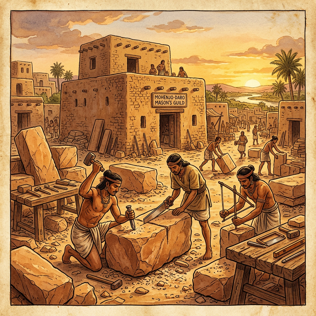 Discovery of a 4,500-Year-Old 'Indus Valley Masonry Guildhall' and Standardized Stone-Cutting Templates in Dholavira