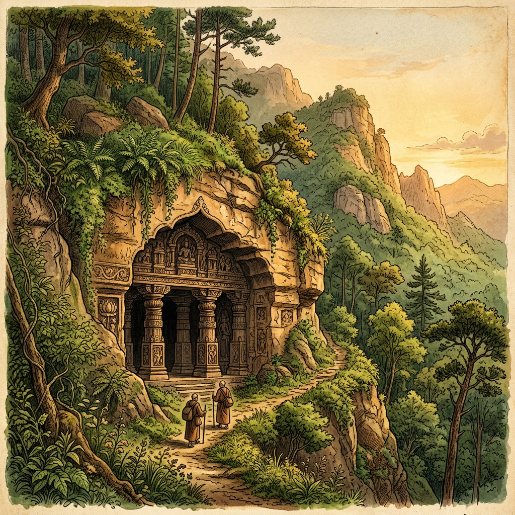 Archaeologists Unearth 5th-Century 'Traikutaka' Dynasty Rock-Cut Shrine in Maharashtra’s Sahyadri Range