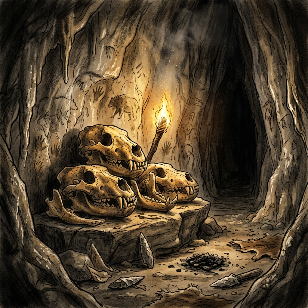 Unique 12,000-Year-Old 'Paleolithic Hunting Shrine' with Intact Cave Bear Totems Discovered in the Jura Mountains