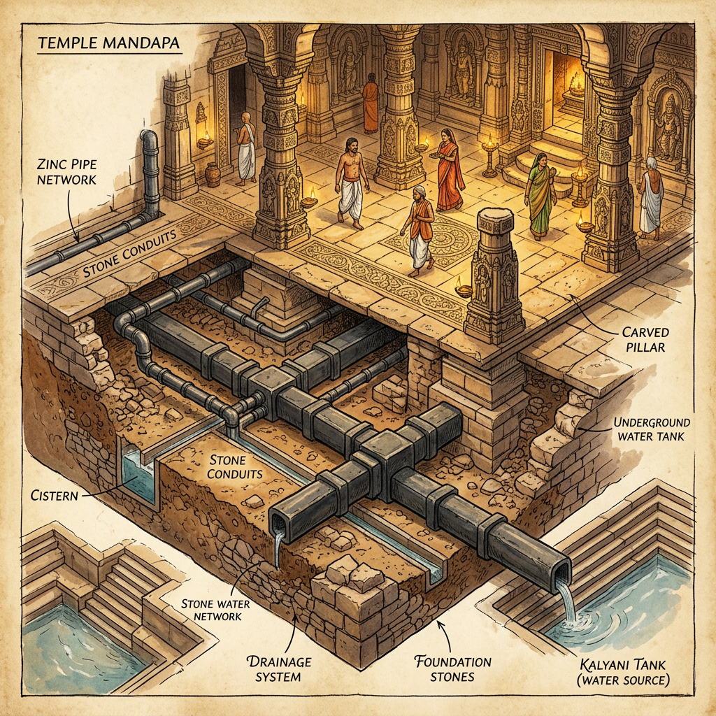 Restoration of 12th-Century 'Kakatiya' Style Step-Temple in Telangana Reveals Hidden 'Zinc-based Water-Cooling' Channels