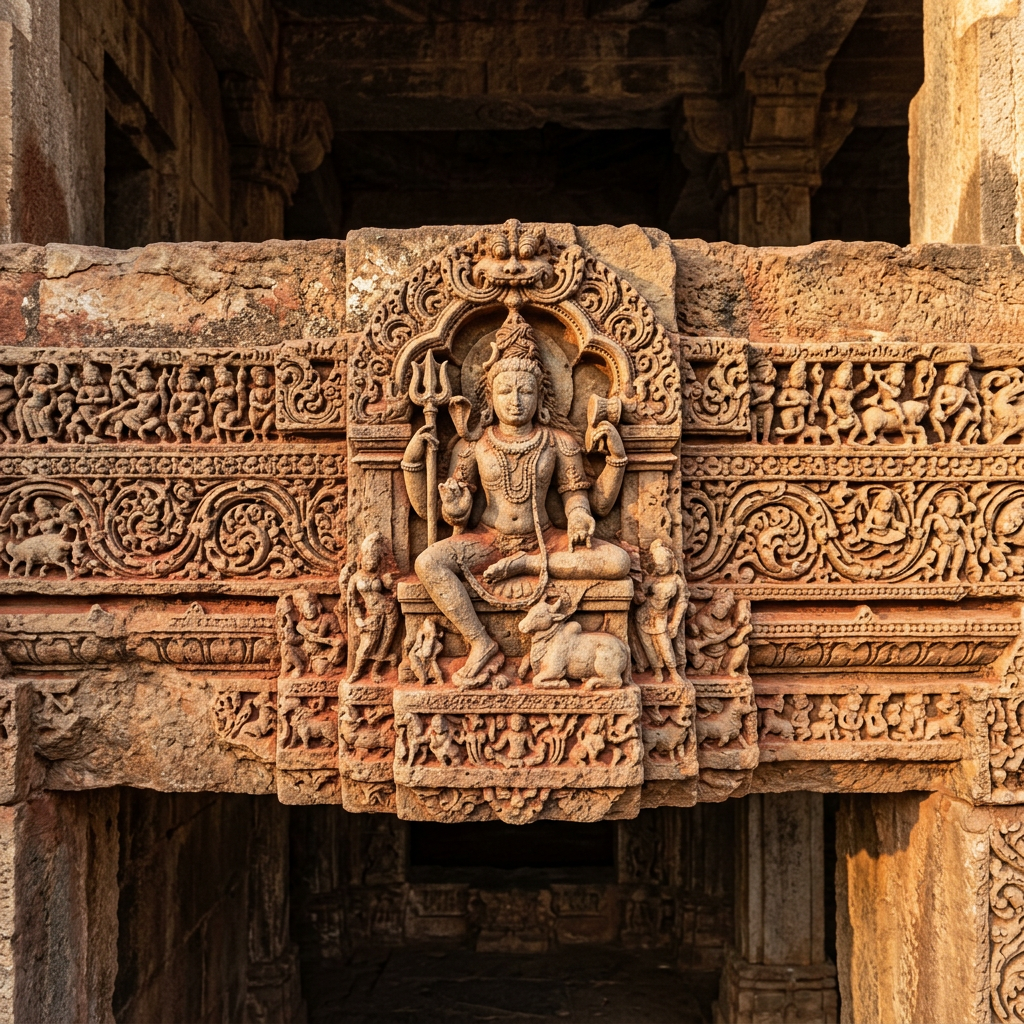 Discovery of a Rare 6th-Century 'Vakataka-Gupta Transitional' Shiva Temple with Intact Stucco Reliefs in Madhya Pradesh