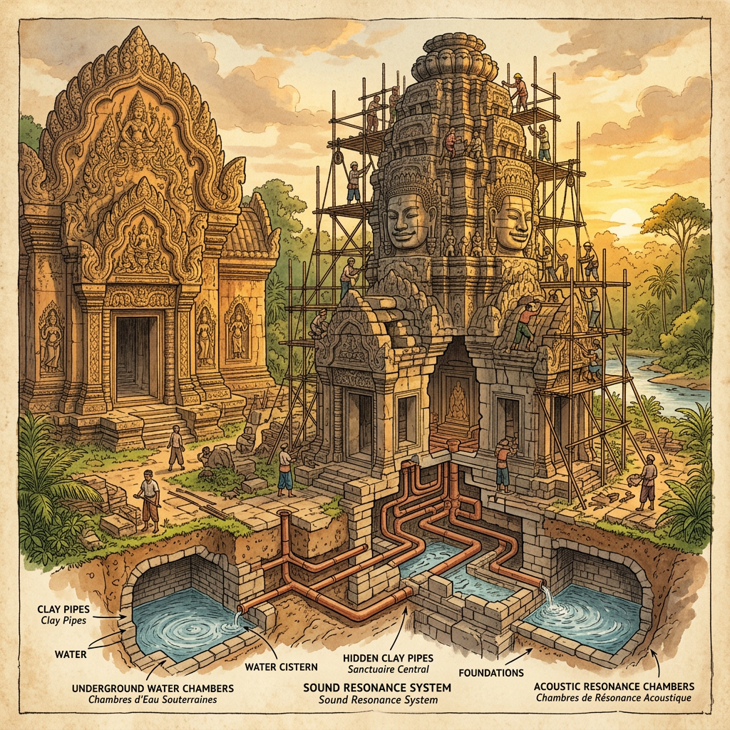 Restoration of 12th-Century 'Bayon-Style' Temple in Cambodia’s Banteay Meanchey Reveals Advanced 'Acoustic Siphon' Technology